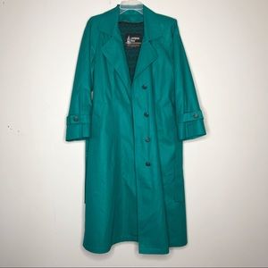 London Fog Women’s Vintage Teal Trench Coat